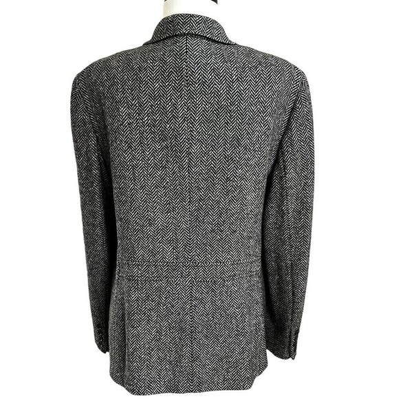 Ralph Lauren Wool Herringbone blazer Zip Front Blazer Jacket Size 12 old money - Picture 4 of 16